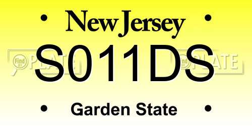 S011DS New Jersey License Plate