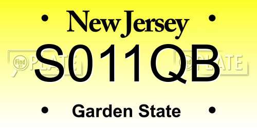 S011QB New Jersey License Plate