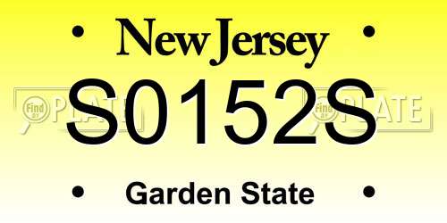 S0152S New Jersey License Plate