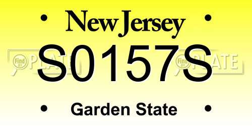 S0157S New Jersey License Plate