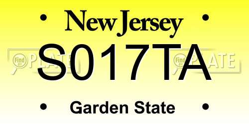 S017TA New Jersey License Plate