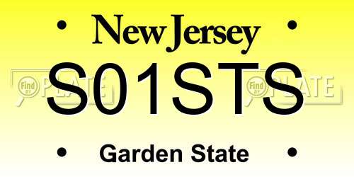 S01STS New Jersey License Plate