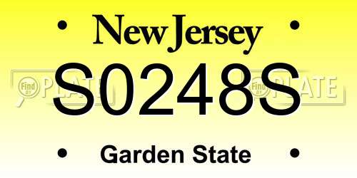 S0248S New Jersey License Plate