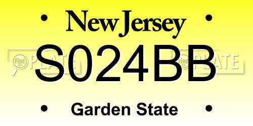 S024BB New Jersey License Plate