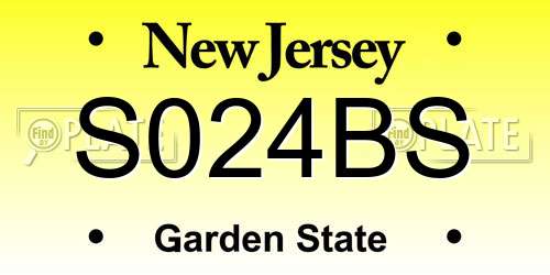 S024BS New Jersey License Plate