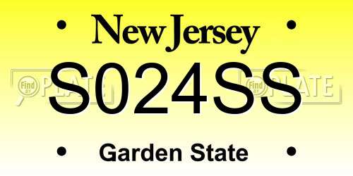 S024SS New Jersey License Plate
