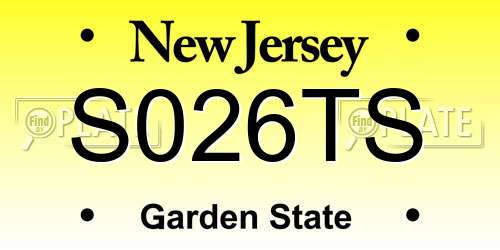 S026TS New Jersey License Plate