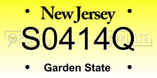 S0414Q New Jersey License Plate