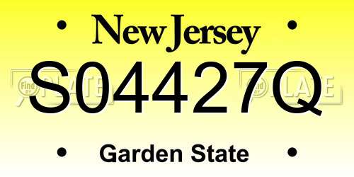 S04427Q New Jersey License Plate