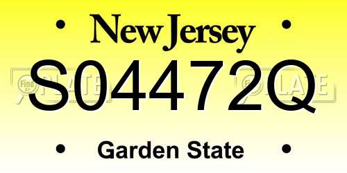 S04472Q New Jersey License Plate