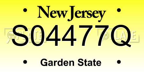 S04477Q New Jersey License Plate