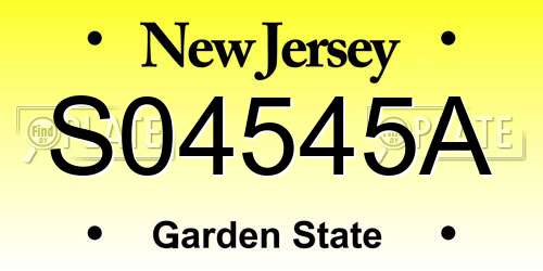 S04545A New Jersey License Plate
