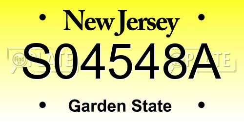 S04548A New Jersey License Plate