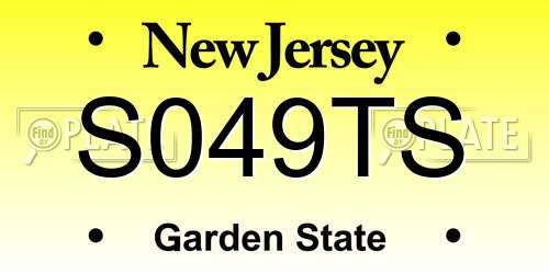 S049TS New Jersey License Plate