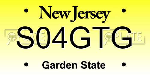 S04GTG New Jersey License Plate