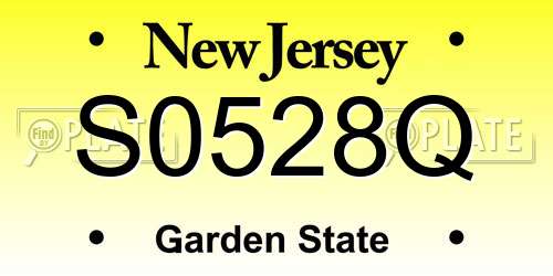 S0528Q New Jersey License Plate