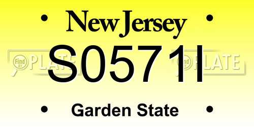 S0571I New Jersey License Plate