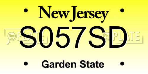 S057SD New Jersey License Plate