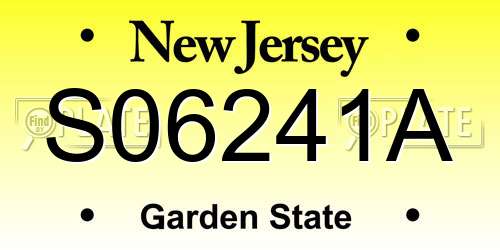 S06241A New Jersey License Plate