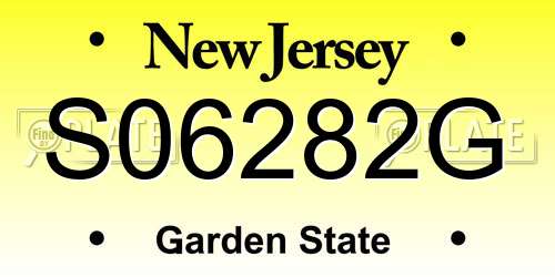 S06282G New Jersey License Plate