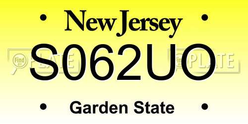 S062UO New Jersey License Plate