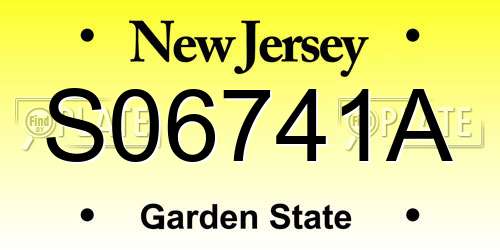 S06741A New Jersey License Plate