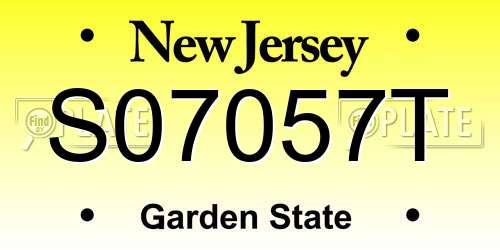 S07057T New Jersey License Plate