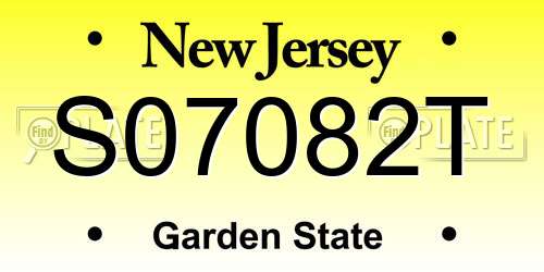 S07082T New Jersey License Plate