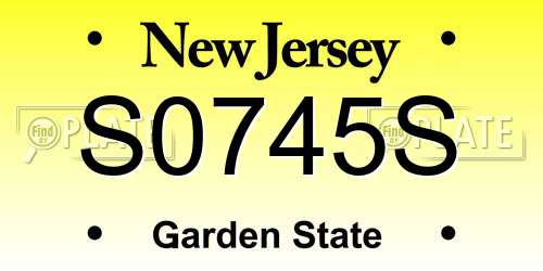 S0745S New Jersey License Plate