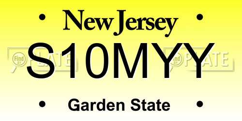 S10MYY New Jersey License Plate