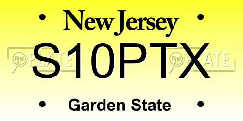 S10PTX New Jersey License Plate