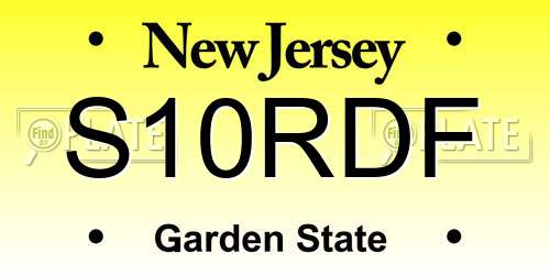 S10RDF New Jersey License Plate