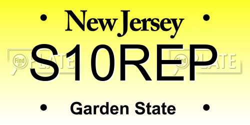 S10REP New Jersey License Plate