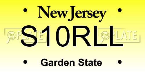 S10RLL New Jersey License Plate