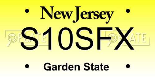 S10SFX New Jersey License Plate