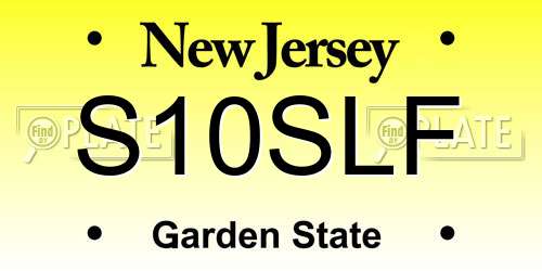 S10SLF New Jersey License Plate
