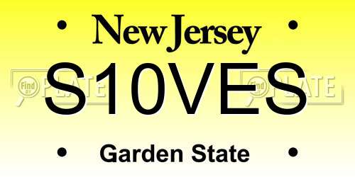 S10VES New Jersey License Plate