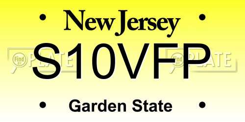 S10VFP New Jersey License Plate