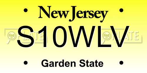 S10WLV New Jersey License Plate