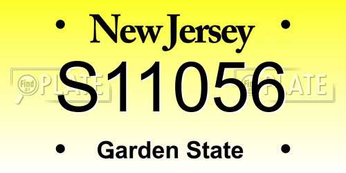 S11056 New Jersey License Plate