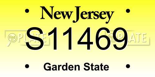 S11469 New Jersey License Plate