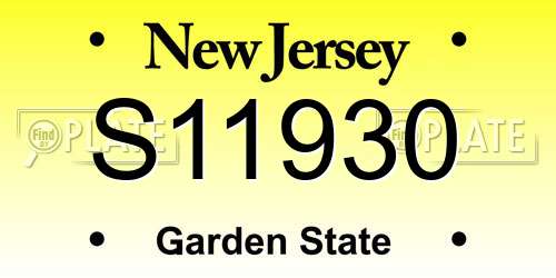 S11930 New Jersey License Plate