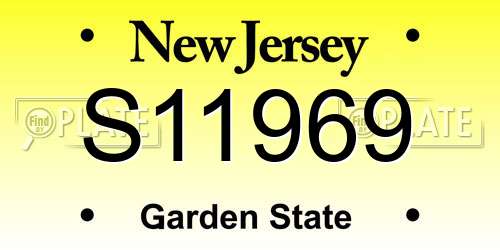 S11969 New Jersey License Plate