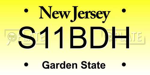 S11BDH New Jersey License Plate