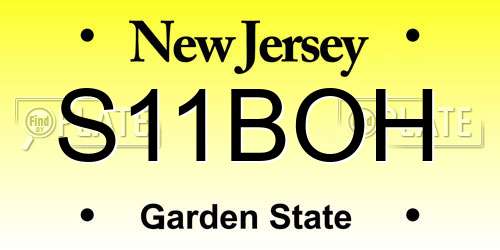 S11BOH New Jersey License Plate