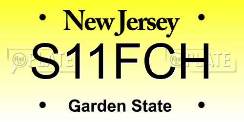 S11FCH New Jersey License Plate