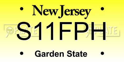 S11FPH New Jersey License Plate