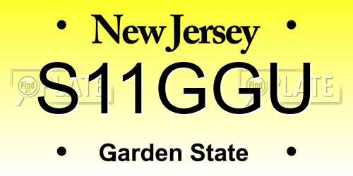 S11GGU New Jersey License Plate