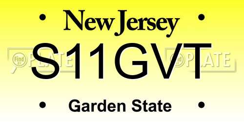 S11GVT New Jersey License Plate