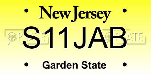 S11JAB New Jersey License Plate